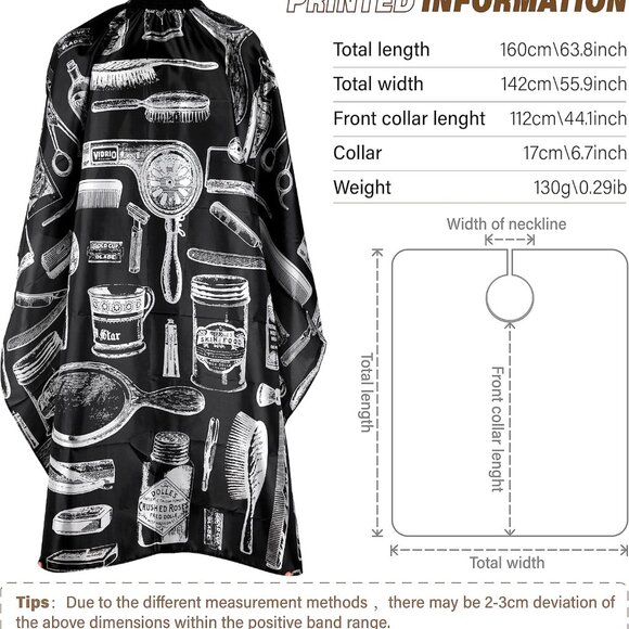 Hair Cutting Comb Set Carbon Fiber Barber Kit with Cape and Brushes - Picture 2 of 9